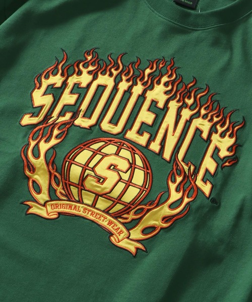 SEQUENZ(シークエンズ)の「SEQUENZ / FLAME COLLEGE WAPPEN SHORT SLEEVE TEE / ファイヤー カレッジ ロゴ 半袖Tシャツ(Tシャツ/カットソー・メンズ・ホワイト/ブラック/グレー/ラベンダー/グリーン系その他2/その他3/その他4/その他1/その他5/その他2/その他6/グリーン系その他/ブルー・MEDIUM/LARGE/X-LARGE)」の17枚目の写真