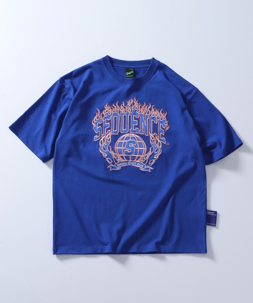 SEQUENZ(シークエンズ)の「SEQUENZ / FLAME COLLEGE WAPPEN SHORT SLEEVE TEE / ファイヤー カレッジ ロゴ 半袖Tシャツ(Tシャツ/カットソー・メンズ・ホワイト/ブラック/グレー/ラベンダー/グリーン系その他2/その他3/その他4/その他1/その他5/その他2/その他6/グリーン系その他/ブルー・MEDIUM/LARGE/X-LARGE)」の15枚目の写真