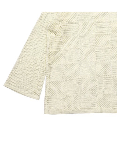 select MOCA（セレクトモカ）の「キーネックブロックチェックメッシュトップス（Tシャツ/カットソー・レディース・ブラック/アイボリー/テラコッタ・FREE）」の13枚目の写真