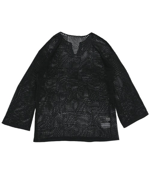 select MOCA(セレクトモカ)の「キーネックブロックチェックメッシュトップス(Tシャツ/カットソー・レディース・ブラック/アイボリー/テラコッタ・FREE)」の20枚目の写真
