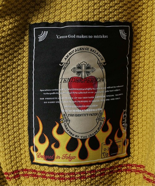 TENDER PERSON（テンダーパーソン）の「TENDER PERSON / テンダーパーソン KANOKO KNIT SWEATER（ニット/セーター・メンズ・ホワイト/イエロー・FREE）」の9枚目の写真