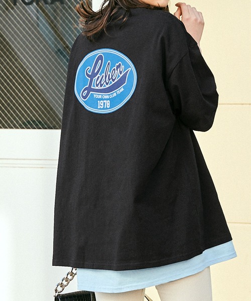 BASQUE magenta（バスクマゼンタ）の「カレッジロゴ/リンガーデザイン ビッグシルエットTシャツ（Tシャツ/カットソー・メンズ・ホワイト系1/ホワイト系2/ホワイト系3/ブラック系1/ブラック系2/ブラック系3/ベージュ系1/ベージュ系2/ベージュ系3/グリーン系1/グリーン系2/グリーン系3/ネイビー系1/ネイビー系2/ネイビー系3/パープル系1/パープル系2/パープル系3/グレー系4/ホワイト系4・FREE）」の7枚目の写真