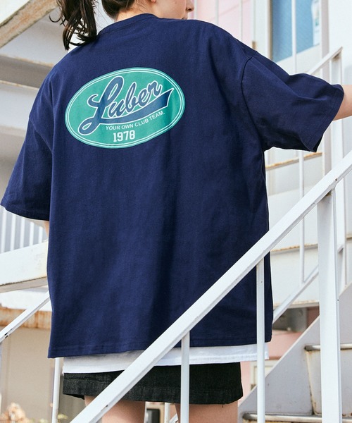 BASQUE magenta（バスクマゼンタ）の「カレッジロゴ/リンガーデザイン ビッグシルエットTシャツ（Tシャツ/カットソー・メンズ・ホワイト系1/ホワイト系2/ホワイト系3/ブラック系1/ブラック系2/ブラック系3/ベージュ系1/ベージュ系2/ベージュ系3/グリーン系1/グリーン系2/グリーン系3/ネイビー系1/ネイビー系2/ネイビー系3/パープル系1/パープル系2/パープル系3/グレー系4/ホワイト系4・FREE）」の16枚目の写真