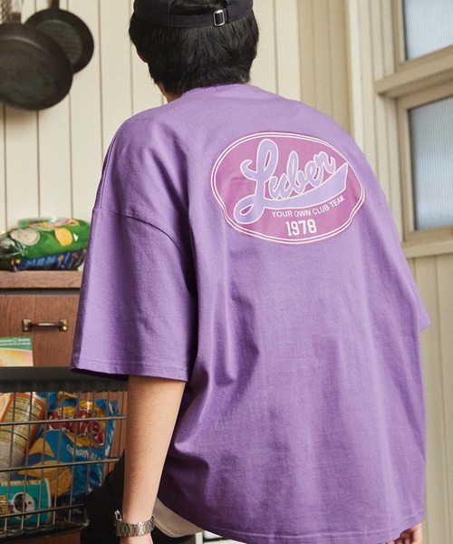 BASQUE magenta（バスクマゼンタ）の「カレッジロゴ/リンガーデザイン ビッグシルエットTシャツ（Tシャツ/カットソー・メンズ・ホワイト系1/ホワイト系2/ホワイト系3/ブラック系1/ブラック系2/ブラック系3/ベージュ系1/ベージュ系2/ベージュ系3/グリーン系1/グリーン系2/グリーン系3/ネイビー系1/ネイビー系2/ネイビー系3/パープル系1/パープル系2/パープル系3/グレー系4/ホワイト系4・FREE）」の19枚目の写真