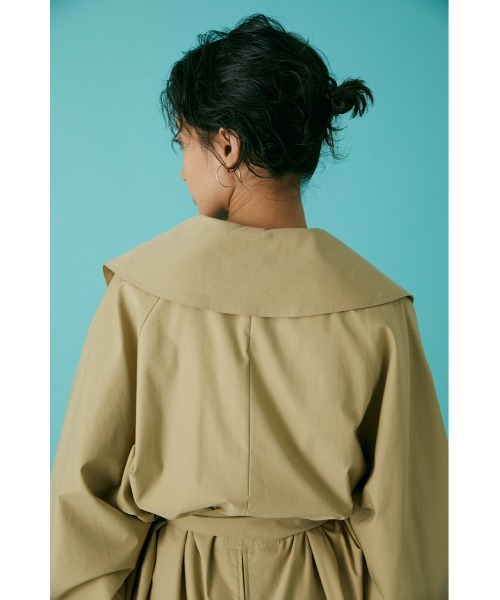 BLACK BY MOUSSY ビックカラーオーバートレンチ カーキ BLACK BY MOUSSY ビックカラーオーバートレンチ カーキ