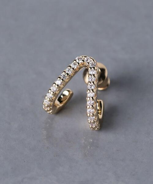 UNITED ARROWS（ユナイテッドアローズ）の「＜UNITED ARROWS＞V-SHAPED ピアス（ピアス（両耳用）・レディース・シルバー/ゴールド・FREE）」の8枚目の写真