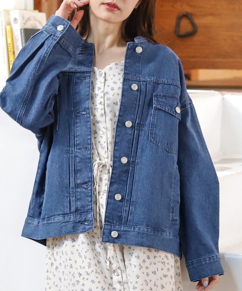Honeys（ハニーズ）の「マオカラーGジャン（デニムジャケット