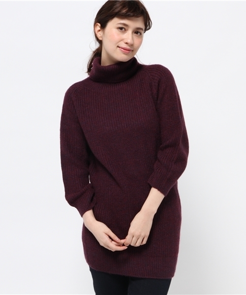 OUTLET（アウトレット）の「【Chez toi】モヘア肩畦チュニック（チュニック・レディース・ブラック/ボルドー/グレー・FREE）」の3枚目の写真