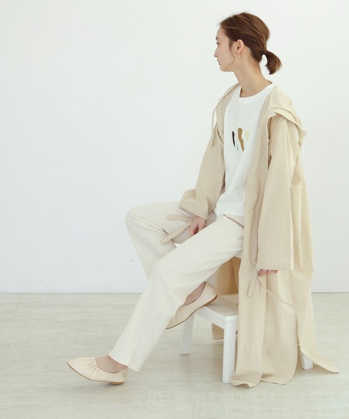 CLEIO(クレイオ)の「【CLEIO】ヴィンテージコットンフーディーコート(その他アウター・レディース・オフホワイト/ライトベージュ・FREE)」の2枚目の写真