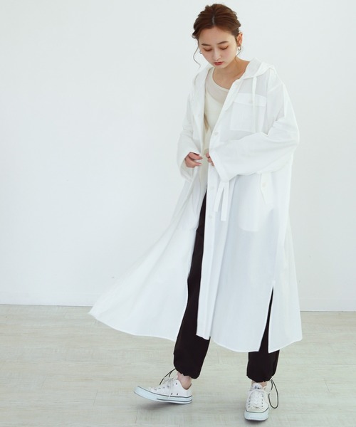 CLEIO(クレイオ)の「【CLEIO】ヴィンテージコットンフーディーコート(その他アウター・レディース・オフホワイト/ライトベージュ・FREE)」の8枚目の写真