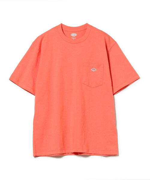DANTON(ダントン)の「DANTON / 天竺コットンポケットロゴ クルーネック半袖ポケットTシャツ(Tシャツ/カットソー・メンズ・ホワイト/ベージュ/ネイビー/サックスブルー/ピンク・44/46/42/36)」の5枚目の写真