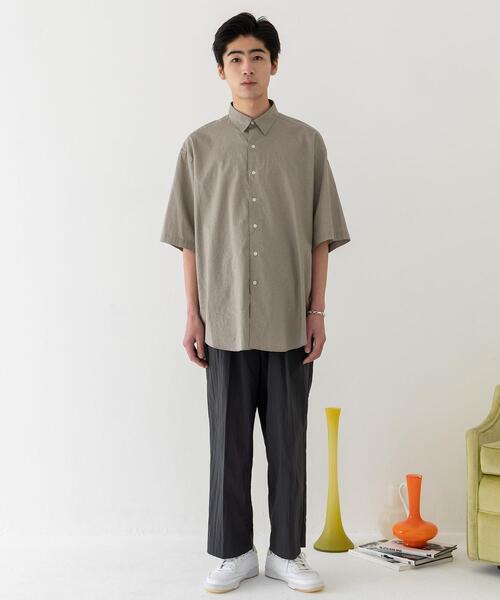 CITEN（シテン）の「＜CITEN（シテン）＞コットンリネン ビッグシャツ（シャツ/ブラウス・メンズ・ホワイト/ライトグレー・M/L）」の7枚目の写真