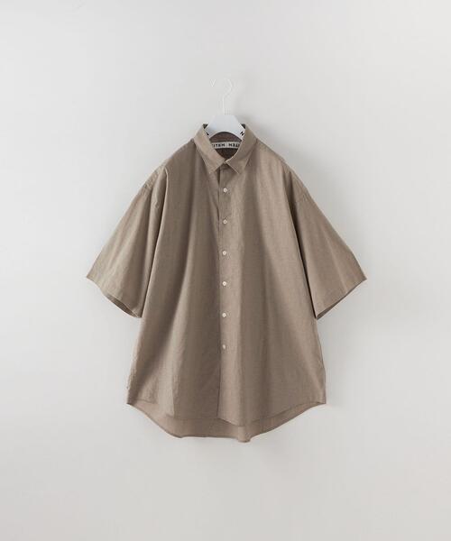 CITEN（シテン）の「＜CITEN（シテン）＞コットンリネン ビッグシャツ（シャツ/ブラウス・メンズ・ホワイト/ライトグレー・M/L）」の13枚目の写真