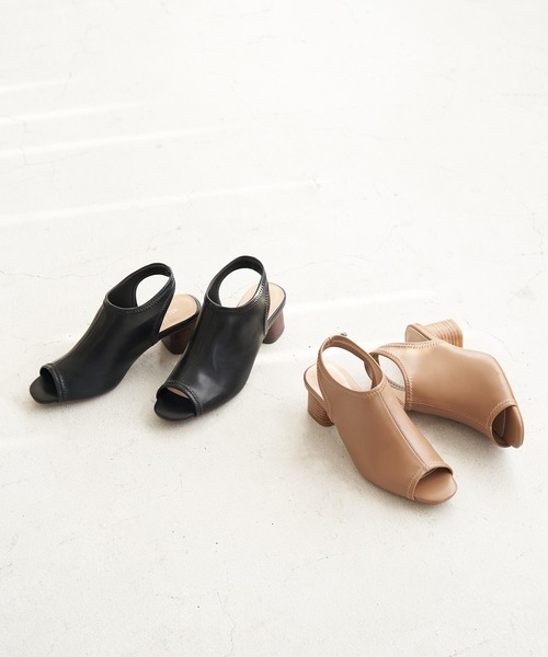 ROPE' PICNIC(ロペピクニック)の「ソフトストレッチバックスリングミュール(サンダル・レディース・ブラック/キャメル・23.5cm/24.5cm/23.0cm/24.0cm)」の12枚目の写真