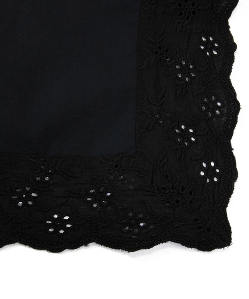 CUBE SUGAR（キューブシュガー）の「CUBE SUGAR/キューブシュガー　タイプライタークロス レース付け衿（付け襟・レディース・ホワイト/ブラック・FREE）」の4枚目の写真