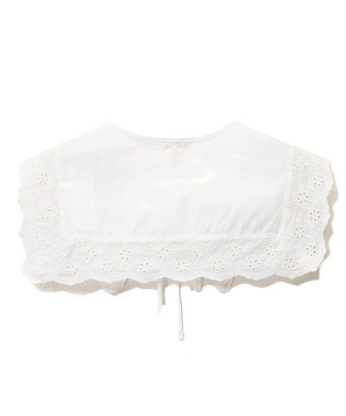 CUBE SUGAR（キューブシュガー）の「CUBE SUGAR/キューブシュガー　タイプライタークロス レース付け衿（付け襟・レディース・ホワイト/ブラック・FREE）」の8枚目の写真