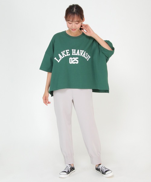LBC(エルビーシー)の「タック使いジョガーパンツ(その他パンツ・レディース・ライトグレー/ブラック・M/L)」の4枚目の写真