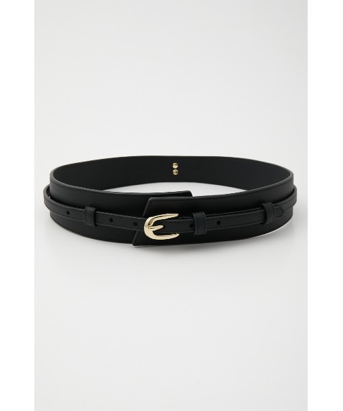 rienda（リエンダ）の「2wayフェイクレザ―ベルト（ベルト・レディース・ブラック/ブラウン/アイボリー・FREE）」の2枚目の写真