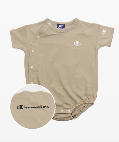 Champion(チャンピオン)の「champion / チャンピオン ロゴ前開きロンパース(Tシャツ/カットソー・キッズ・A/B/C/D/E/F/G/H/I/J/K/L/M/N/O/P・80cm/70cm)」の3枚目の写真