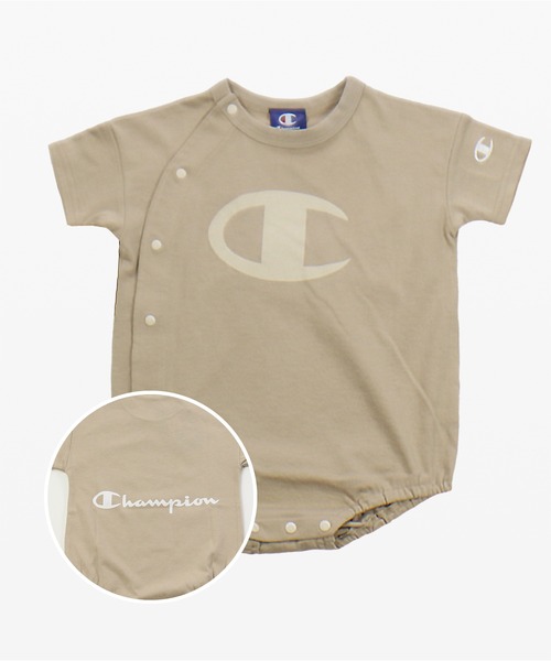 Champion(チャンピオン)の「champion / チャンピオン ロゴ前開きロンパース(Tシャツ/カットソー・キッズ・A/B/C/D/E/F/G/H/I/J/K/L/M/N/O/P・80cm/70cm)」の6枚目の写真