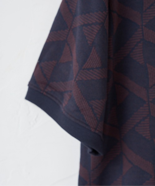 CPCM（シーピーシーエム）の「カットジャガード半袖クルーネックスウェット（スウェット・メンズ・ネイビー/グリーン/アイボリー・MEDIUM/LARGE）」の14枚目の写真