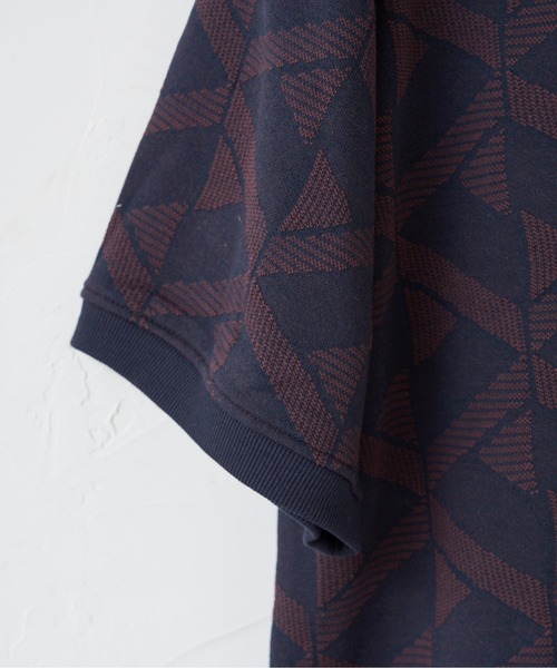 CPCM（シーピーシーエム）の「カットジャガード半袖クルーネックスウェット（スウェット・メンズ・ネイビー/グリーン/アイボリー・MEDIUM/LARGE）」の15枚目の写真