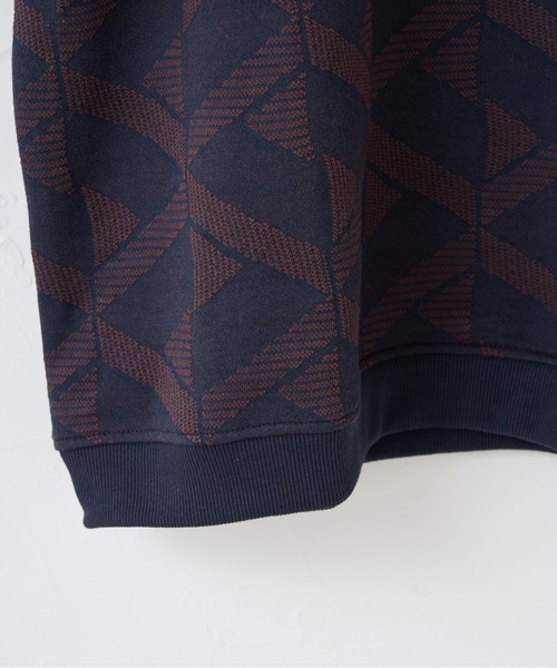 CPCM（シーピーシーエム）の「カットジャガード半袖クルーネックスウェット（スウェット・メンズ・ネイビー/グリーン/アイボリー・MEDIUM/LARGE）」の16枚目の写真