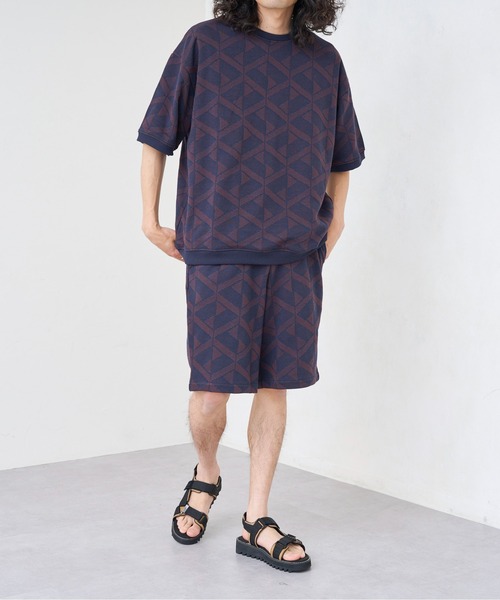 CPCM（シーピーシーエム）の「カットジャガード半袖クルーネックスウェット（スウェット・メンズ・ネイビー/グリーン/アイボリー・MEDIUM/LARGE）」の22枚目の写真