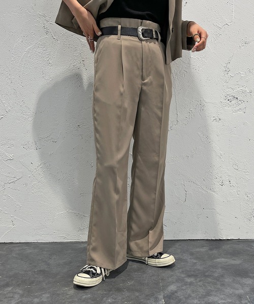 apres jour mignon(アプレジュールミニョン)の「ハイウエストパンツ 【SETUP着用可能】【ZOZOTOWN限定アイテム】(その他パンツ・レディース・ブルー/グレイッシュベージュ/ブラック/ピンク系その他2・MEDIUM/X-LARGE/SMALL)」の3枚目の写真