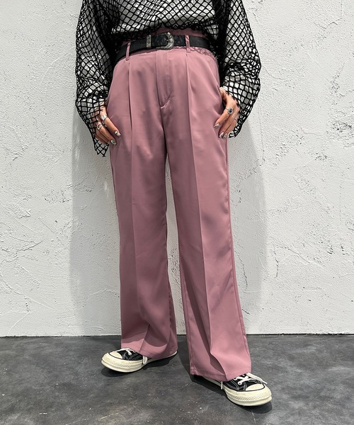apres jour mignon(アプレジュールミニョン)の「ハイウエストパンツ 【SETUP着用可能】【ZOZOTOWN限定アイテム】(その他パンツ・レディース・ブルー/グレイッシュベージュ/ブラック/ピンク系その他2・MEDIUM/X-LARGE/SMALL)」の4枚目の写真