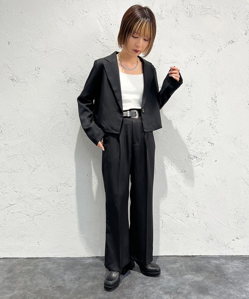 apres jour mignon(アプレジュールミニョン)の「ハイウエストパンツ 【SETUP着用可能】【ZOZOTOWN限定アイテム】(その他パンツ・レディース・ブルー/グレイッシュベージュ/ブラック/ピンク系その他2・MEDIUM/X-LARGE/SMALL)」の11枚目の写真