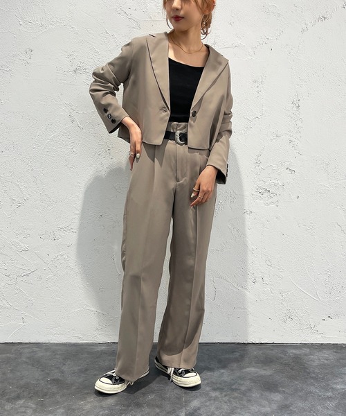 apres jour mignon(アプレジュールミニョン)の「ハイウエストパンツ 【SETUP着用可能】【ZOZOTOWN限定アイテム】(その他パンツ・レディース・ブルー/グレイッシュベージュ/ブラック/ピンク系その他2・MEDIUM/X-LARGE/SMALL)」の18枚目の写真