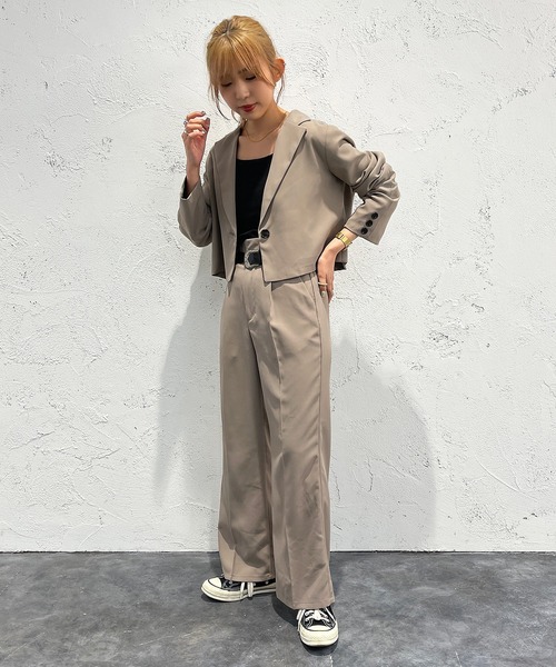 apres jour mignon(アプレジュールミニョン)の「ハイウエストパンツ 【SETUP着用可能】【ZOZOTOWN限定アイテム】(その他パンツ・レディース・ブルー/グレイッシュベージュ/ブラック/ピンク系その他2・MEDIUM/X-LARGE/SMALL)」の19枚目の写真
