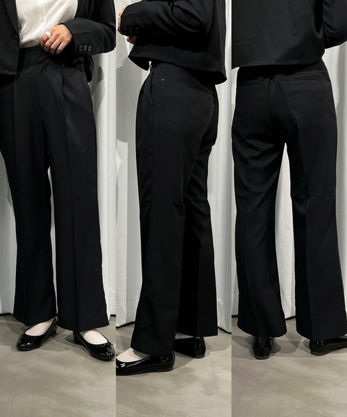 apres jour mignon(アプレジュールミニョン)の「ハイウエストパンツ 【SETUP着用可能】【ZOZOTOWN限定アイテム】(その他パンツ・レディース・ブルー/グレイッシュベージュ/ブラック/ピンク系その他2・MEDIUM/X-LARGE/SMALL)」の5枚目の写真