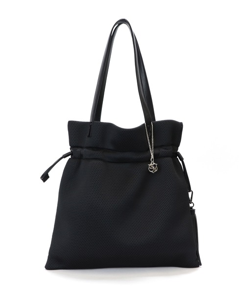 BASE（ベース）の「A4対応 巾着タイプ レディースショルダーバッグ（ショルダーバッグ・レディース・ホワイト/ベージュ/グレー/ネイビー/ブラック・FREE）」の6枚目の写真