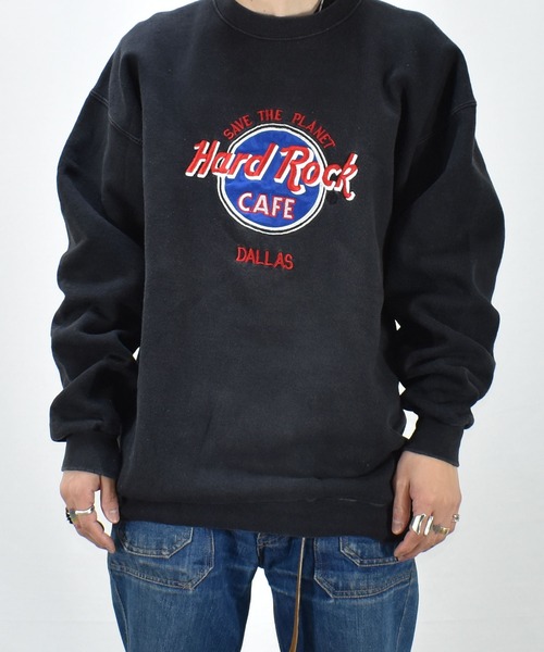 VINTAGE（ヴィンテージ）の「【ヴィンテージ古着】Hard Rock CAFE/ハードロックカフェ ロゴ スウェット USA製（スウェット・メンズ・ブラック・LARGE）」の2枚目の写真