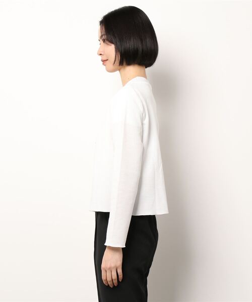 ehka sopo（エヘカソポ）の「クルーネックワッフルカーディガン（カーディガン/ボレロ・レディース・ベージュ/オフホワイト/サックスブルー/チャコール・ﾌﾘ-）」の5枚目の写真