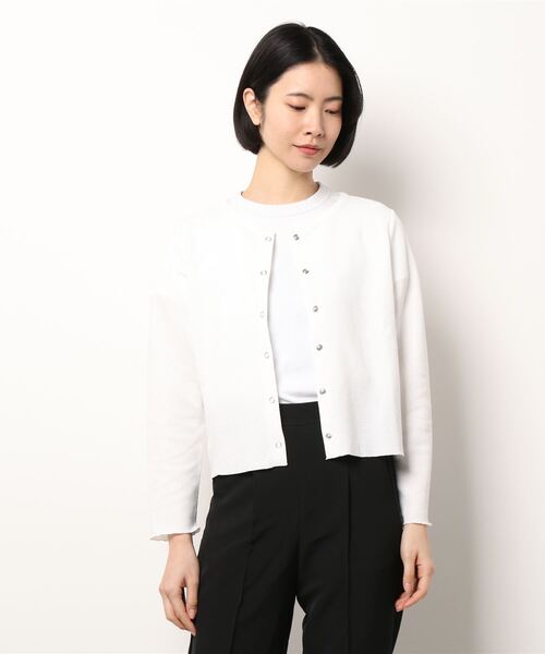 ehka sopo（エヘカソポ）の「クルーネックワッフルカーディガン（カーディガン/ボレロ・レディース・ベージュ/オフホワイト/サックスブルー/チャコール・ﾌﾘ-）」の7枚目の写真