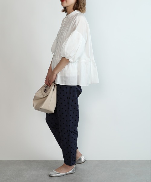 PICCIN（ピッチン）の「パールボタンペプラムピンタックブラウス（シャツ/ブラウス・レディース・ブラック/オフホワイト/ベビーピンク・M）」の18枚目の写真