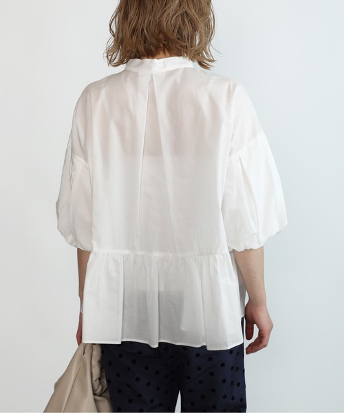 PICCIN（ピッチン）の「パールボタンペプラムピンタックブラウス（シャツ/ブラウス・レディース・ブラック/オフホワイト/ベビーピンク・M）」の15枚目の写真