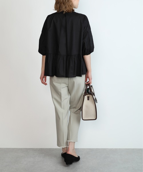 PICCIN（ピッチン）の「パールボタンペプラムピンタックブラウス（シャツ/ブラウス・レディース・ブラック/オフホワイト/ベビーピンク・M）」の10枚目の写真