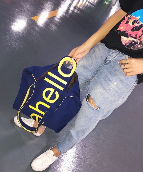 meJane(ミージェーン)の「ahelloビッグトート・ショルダーバッグ【ZOZOTOWN限定】(トートバッグ・レディース・ホワイト/ブラック/ベージュ/ネイビー・FREE)」の4枚目の写真