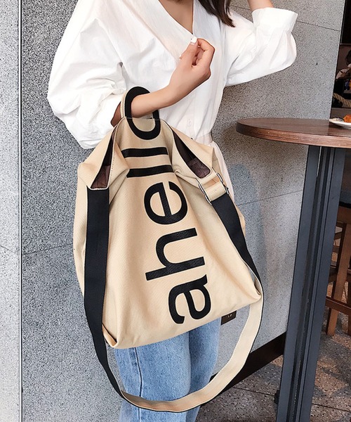 meJane(ミージェーン)の「ahelloビッグトート・ショルダーバッグ【ZOZOTOWN限定】(トートバッグ・レディース・ホワイト/ブラック/ベージュ/ネイビー・FREE)」の8枚目の写真