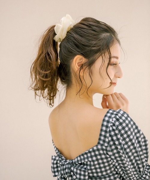 OLIVE des OLIVE(オリーブデオリーブ)の「シュシュ付きサンダル(サンダル・レディース・ブラック/オフホワイト/ミント/クリア・SMALL/MEDIUM/LARGE)」の21枚目の写真