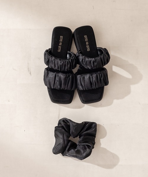 OLIVE des OLIVE(オリーブデオリーブ)の「シュシュ付きサンダル(サンダル・レディース・ブラック/オフホワイト/ミント/クリア・SMALL/MEDIUM/LARGE)」の19枚目の写真