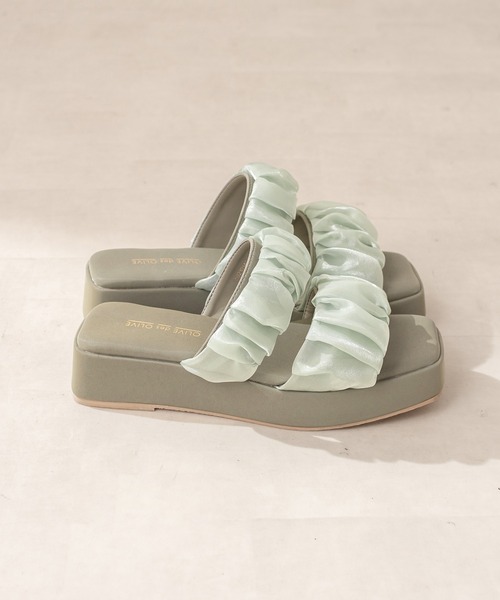 OLIVE des OLIVE(オリーブデオリーブ)の「シュシュ付きサンダル(サンダル・レディース・ブラック/オフホワイト/ミント/クリア・SMALL/MEDIUM/LARGE)」の18枚目の写真