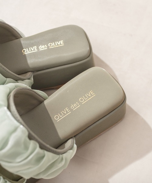 OLIVE des OLIVE(オリーブデオリーブ)の「シュシュ付きサンダル(サンダル・レディース・ブラック/オフホワイト/ミント/クリア・SMALL/MEDIUM/LARGE)」の16枚目の写真