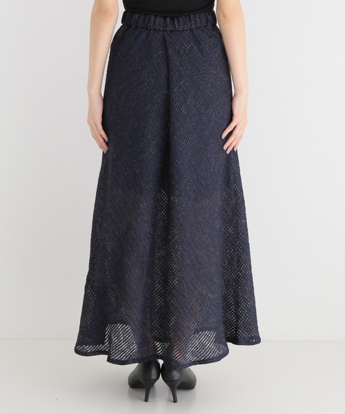 美品✨Deuxieme Classe gleamスカート マキシ丈 ネイビー Deuxieme Classe(ドゥーズィエムクラス)の「*gleam スカート