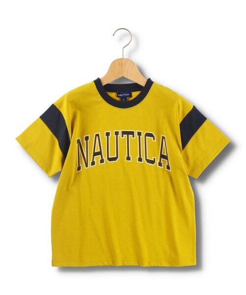 NAUTICA(ノーティカ)の「【NAUTICA/ノーティカ/吸水速乾】袖配色切替カレッジ半袖Tシャツ(Tシャツ/カットソー・キッズ・ホワイト/ネイビー/イエロー・120/150/130/140)」の3枚目の写真