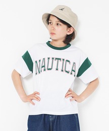 NAUTICA | 【NAUTICA/ノーティカ/吸水速乾】袖配色切替カレッジ半袖Tシャツ(Tシャツ/カットソー)